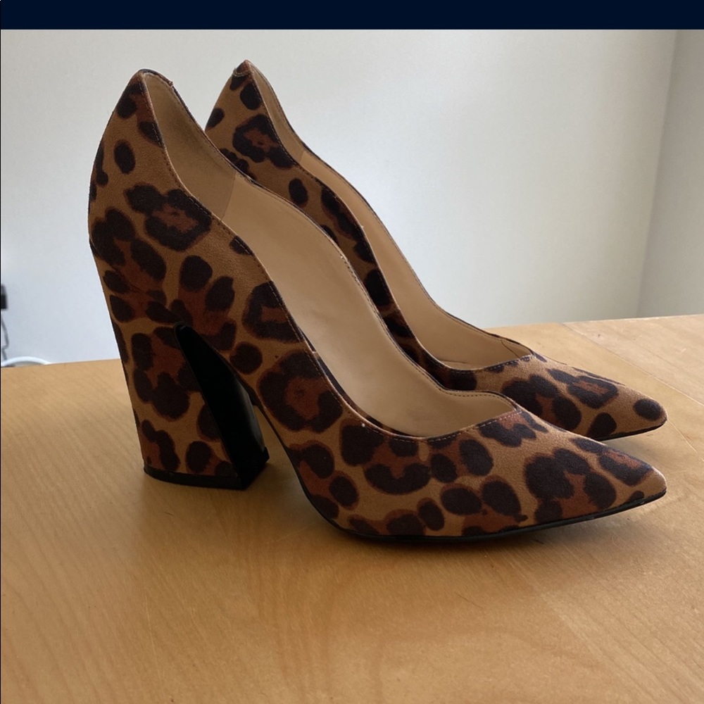 Nine West leopard heels 7.5